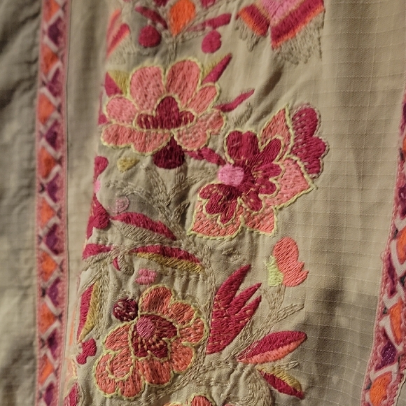 Free People Olive Utility Jacket with Floral Embroidery - Picture 3 of 11